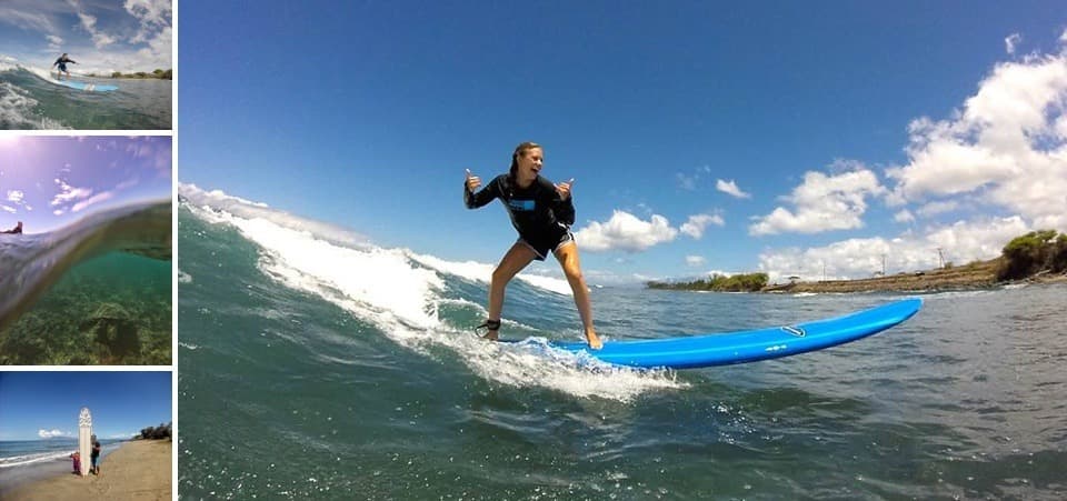 Surfing in Maui