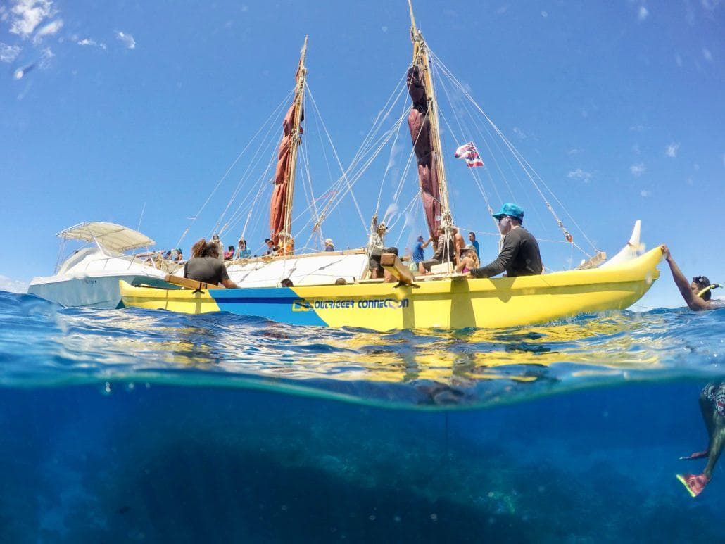 People on Hokulea's board