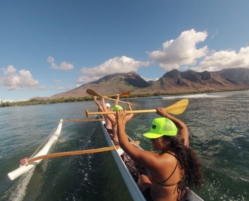 Outrigger Canoe Surfing Maui