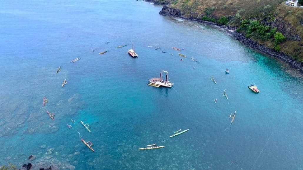 Hokulea Honolua Drone