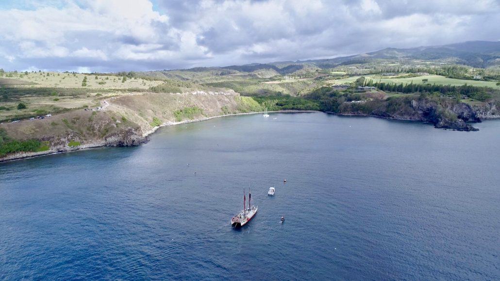 Hokulea scenic Honolua Bay