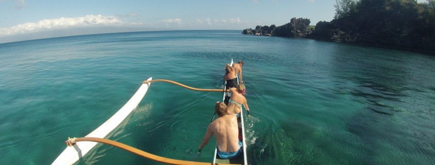 Honolua Canoe paddle calm Honolua Canoe paddle calm