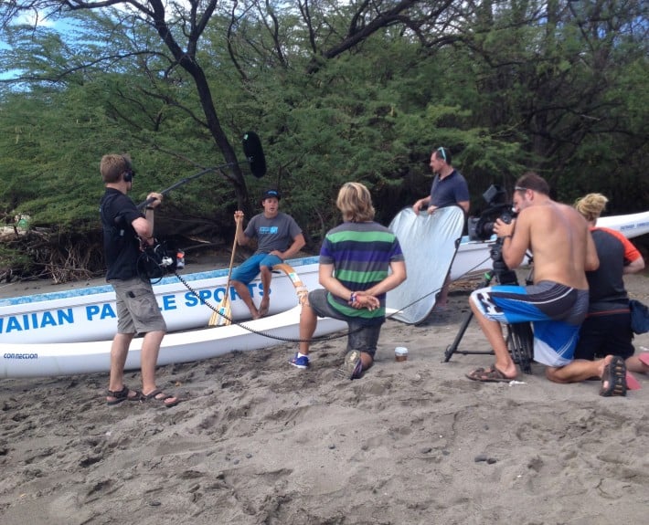 Film Crew Outrigger Canoe