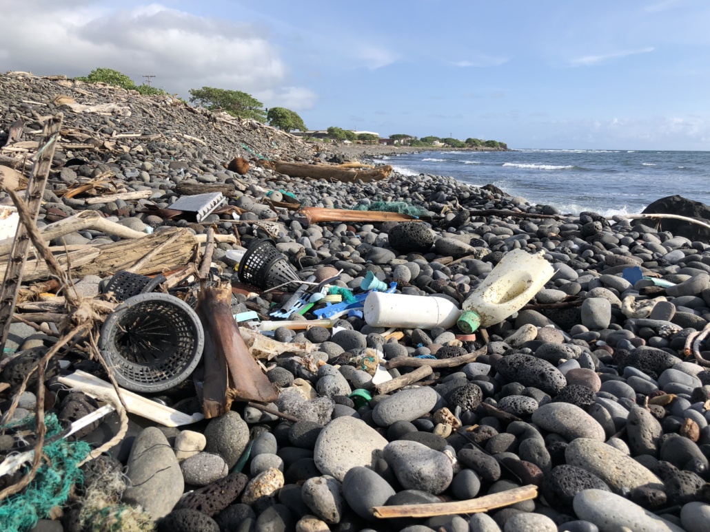 Plastic Trash on Beach Maui Plastic Trash on Beach Maui