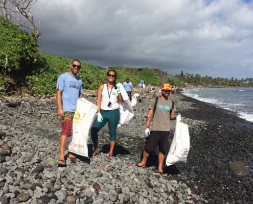 Hawaiian Paddle Sports at SUstainable Coastlines Hawaii Beach Cleanup