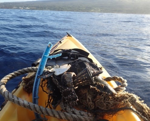 Trash found on kayak tour Maui