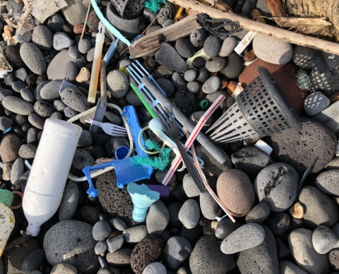 Plastic Trash on beach