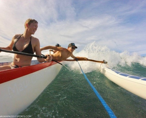 Maui canoe surfing