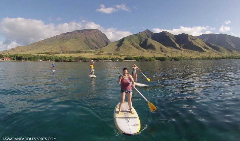 Surfing on a Stand Up Paddleboard